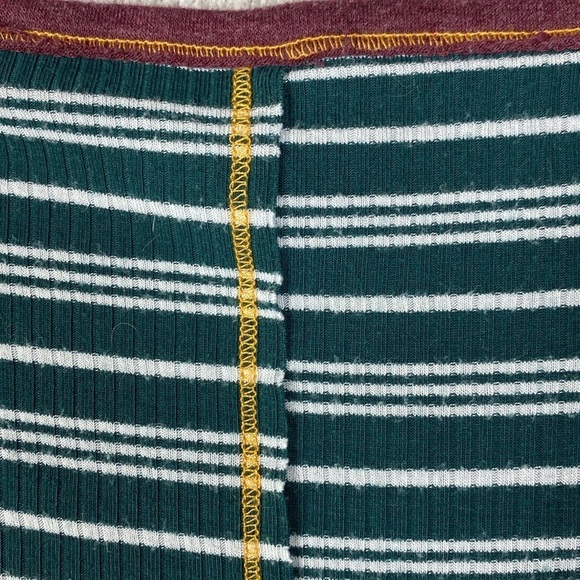 Nobo Henley Y2K soft ribbed jersey knit forest green bodycon Bella Swan - Picture 7 of 10